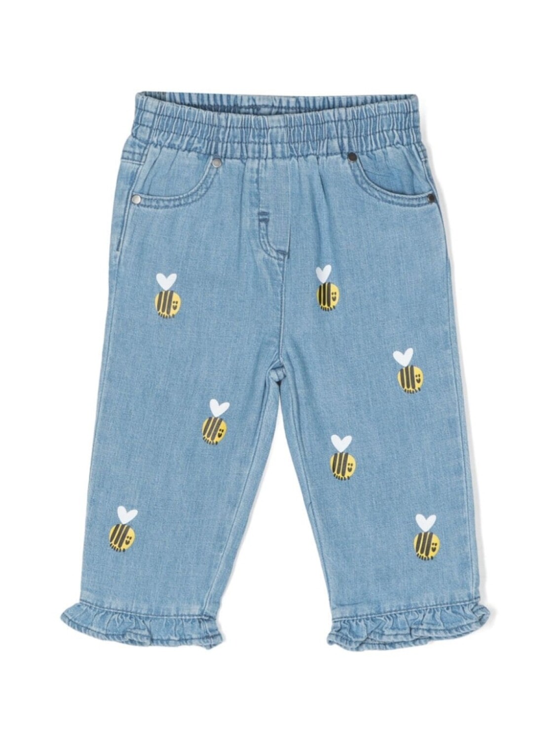 

Stella McCartney Kids зауженные джинсы с принтом, синий
