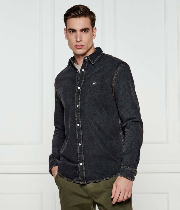 

Рубашка джинсовая Regular fit Tommy Jeans, серый