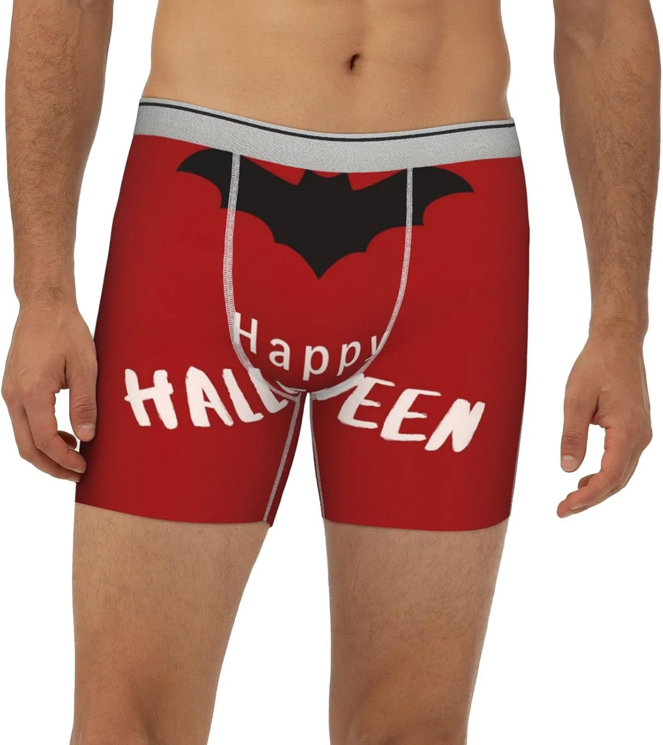Подштанники боксеры с принтом Bat Halloween, светло-серый — фото 2