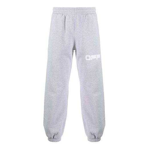 

Спортивные брюки Men's Off-White Logo Printing Bundle Feet Sports Pants/Trousers/Joggers Light Grey OMCH022S20E300030788