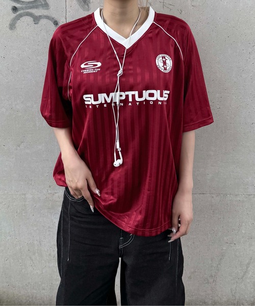 

Футболка форменная полосатая Sedacle, бордо