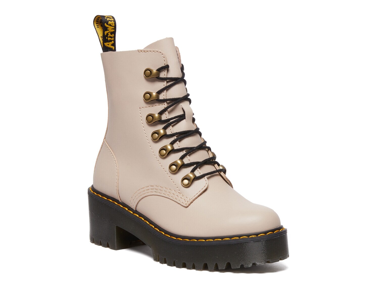 

Ботинки Dr. Martens Leona на платформе, серо-коричневый