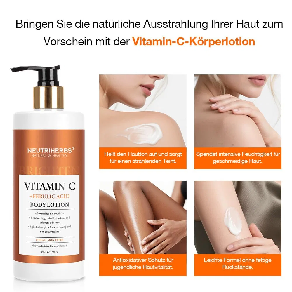 Увлажняющий лосьон для тела с витамином C Neutriherbs, 400 мл Neutriherbs, Vitamin C - Brighten Skin — фото 4