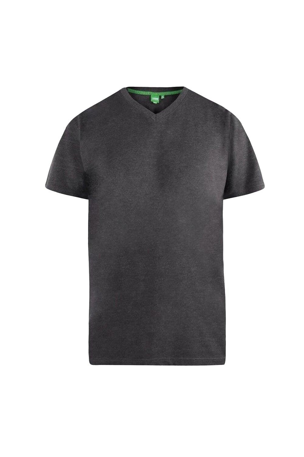 

D555 Хлопковая футболка размера King Size с V-образным вырезом Signature 2 Duke Clothing, серый