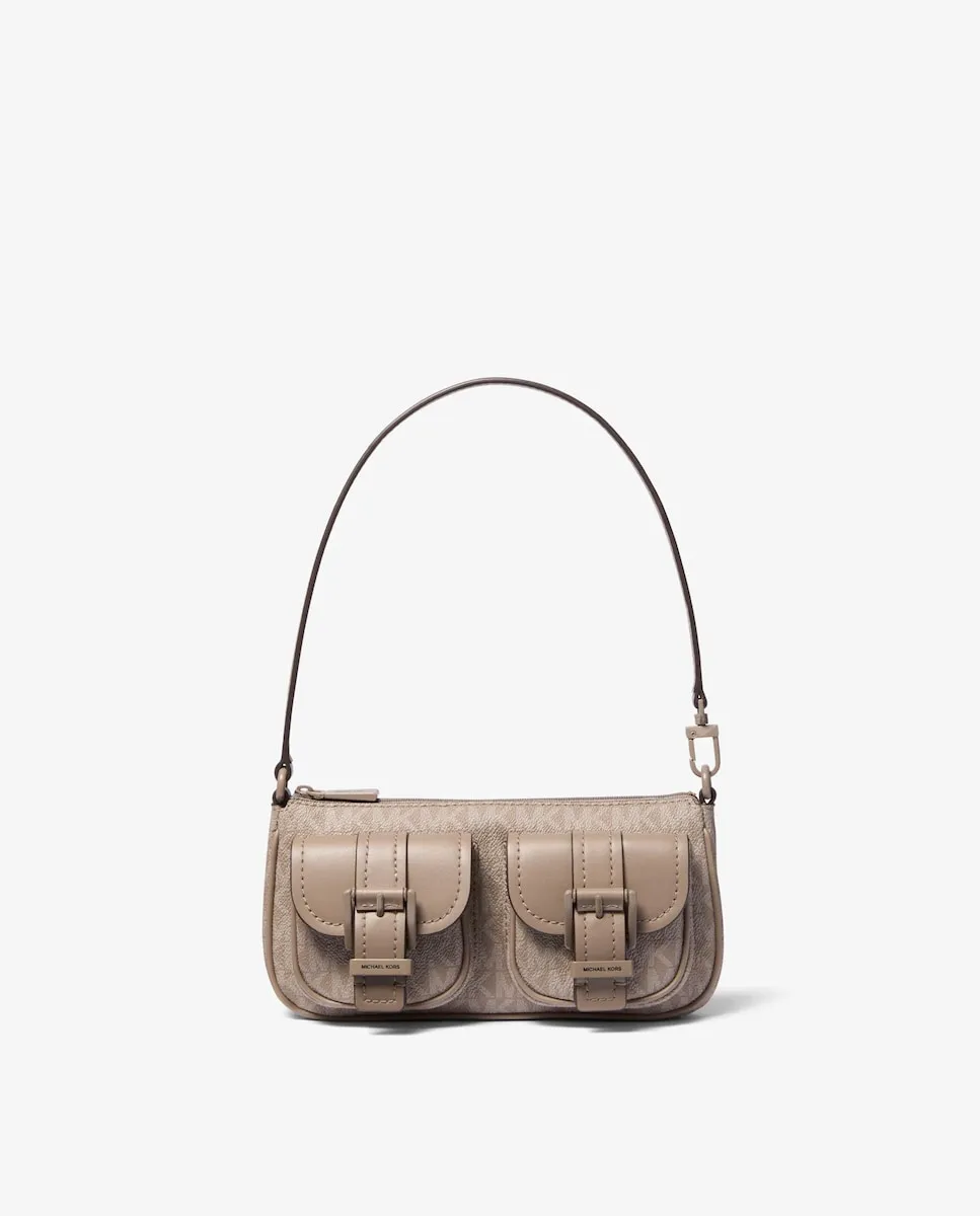 

Сумка через плечо пакет Zoe с логотипами Michael Michael Kors, бежевый