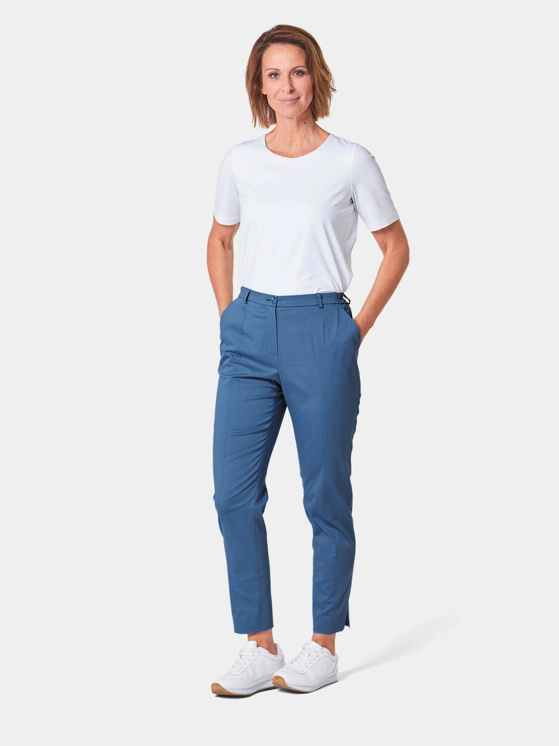 

Брюки GOLDNER Satinhose Anna, цвет schieferblau