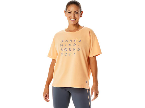 

Футболка training core relaxed graphic t-shirt 'orange' Asics, оранжевый