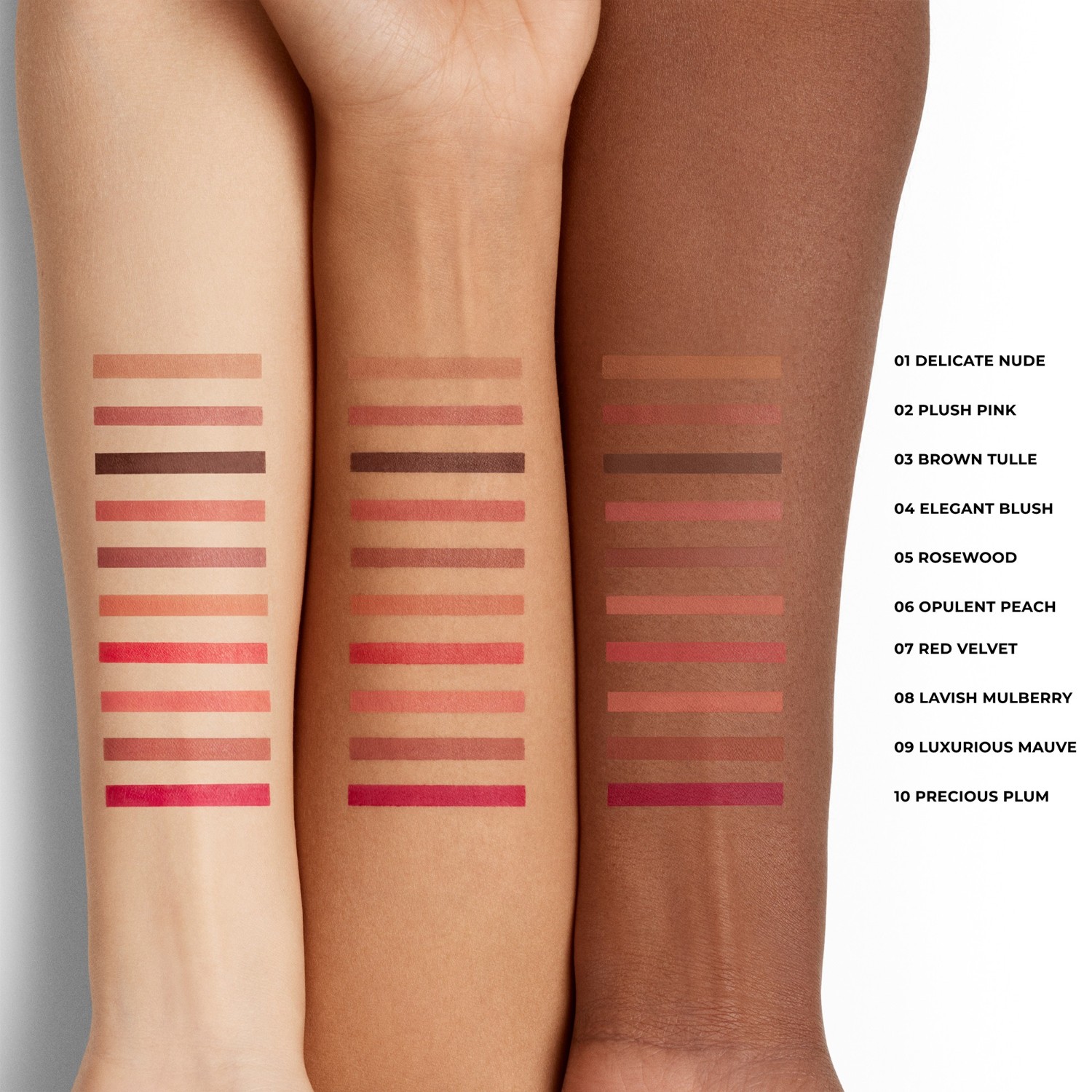 Карандаш для губ caviar perfecting lip liner 10 precious plum Laura Mercier, 06 opulent peach, вес 1.1 гр. — фото 3