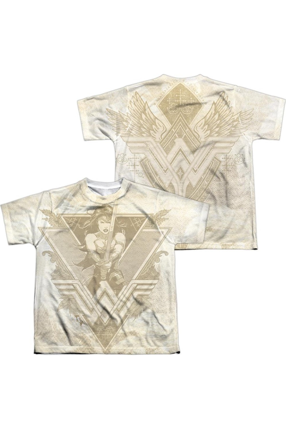 

Футболка с коротким рукавом для детей "Batman против Супермена: Греческая богиня" (принт спереди и сзади) Gildan, белый