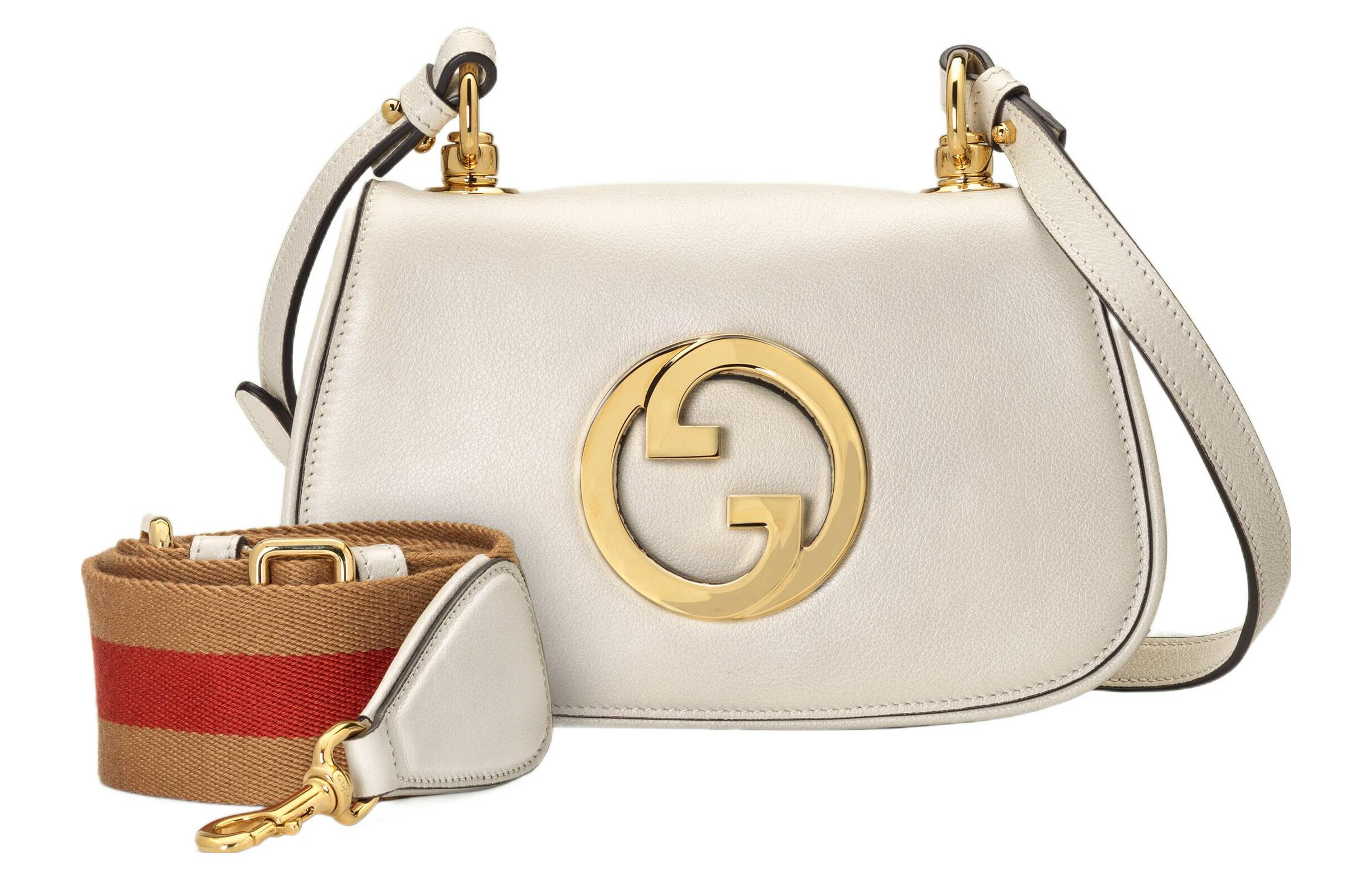

GUCCI Кожаная сумка через плечо мини женская белая
