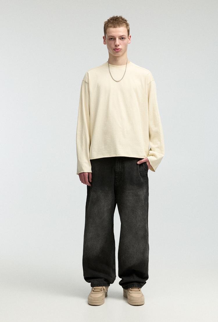 

Джинсы-Скейтеры с покрытием Pull And Bear, черный