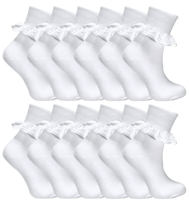 

Милые хлопковые школьные носки для девочек Sock Snob, белый