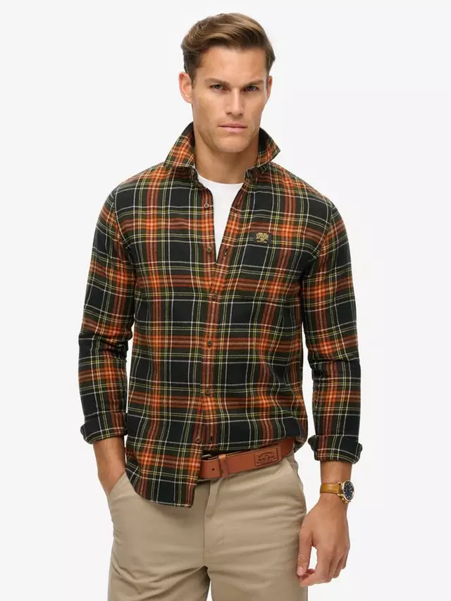 

Рубашка Superdry Long, цвет bryce/check/black