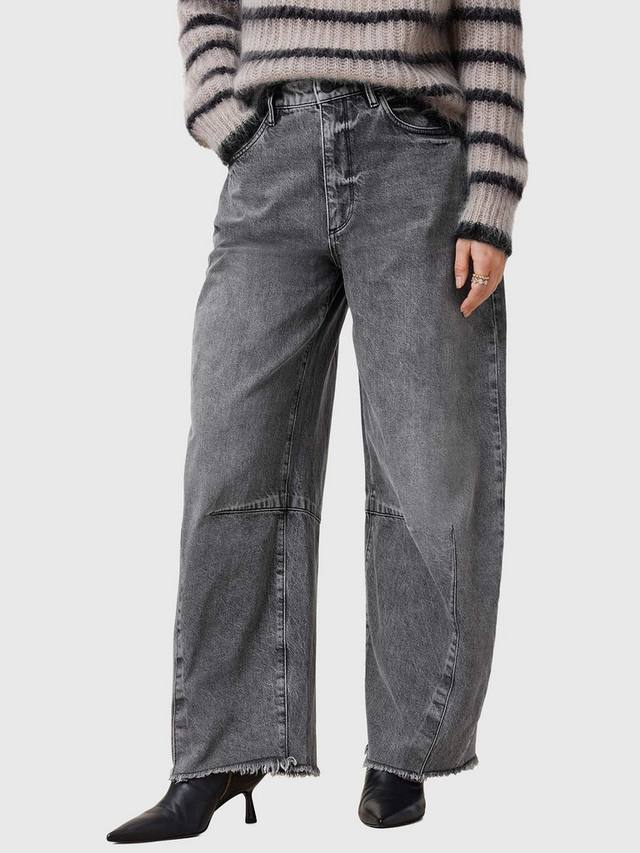 

Джинсы jett с бочкообразными штанинами AllSaints, цвет Washed Grey