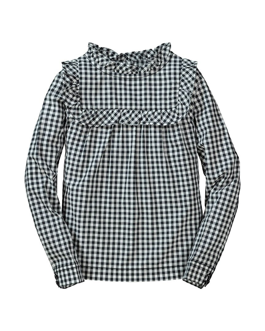 

Топ с рюшами на кокетке Hope & Henry, черный