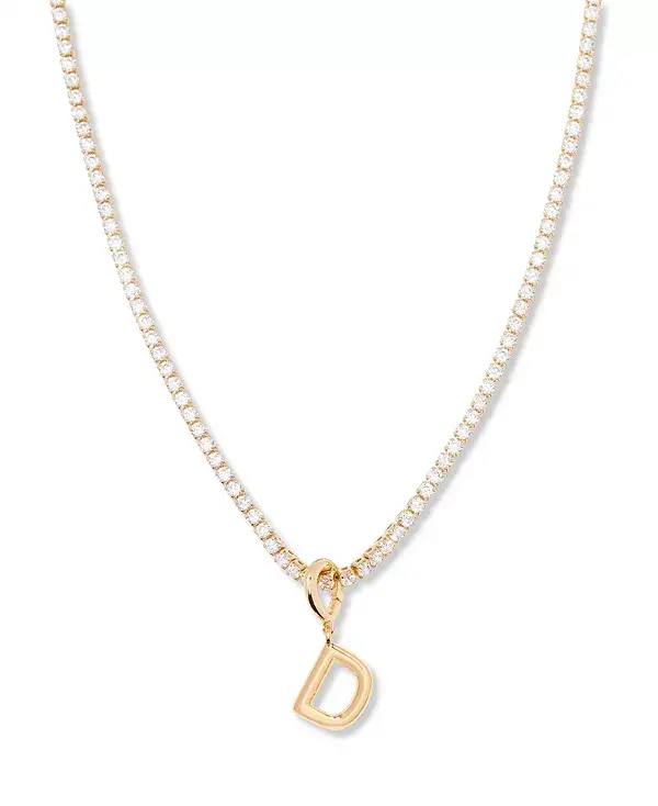 

Позолоченное мини-колье-теннисная цепочка с инициалами Изабеллы Brook & York, gold-d