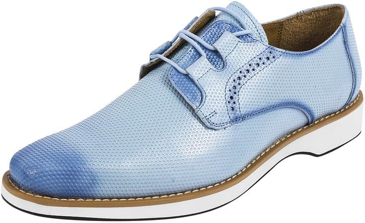 

Мужские вязаные туфли-оксфорды LIBERTYZENO из натуральной кожи с принтом угря и крокодила, на шнуровке, подарок на Рождество, светло-голубой