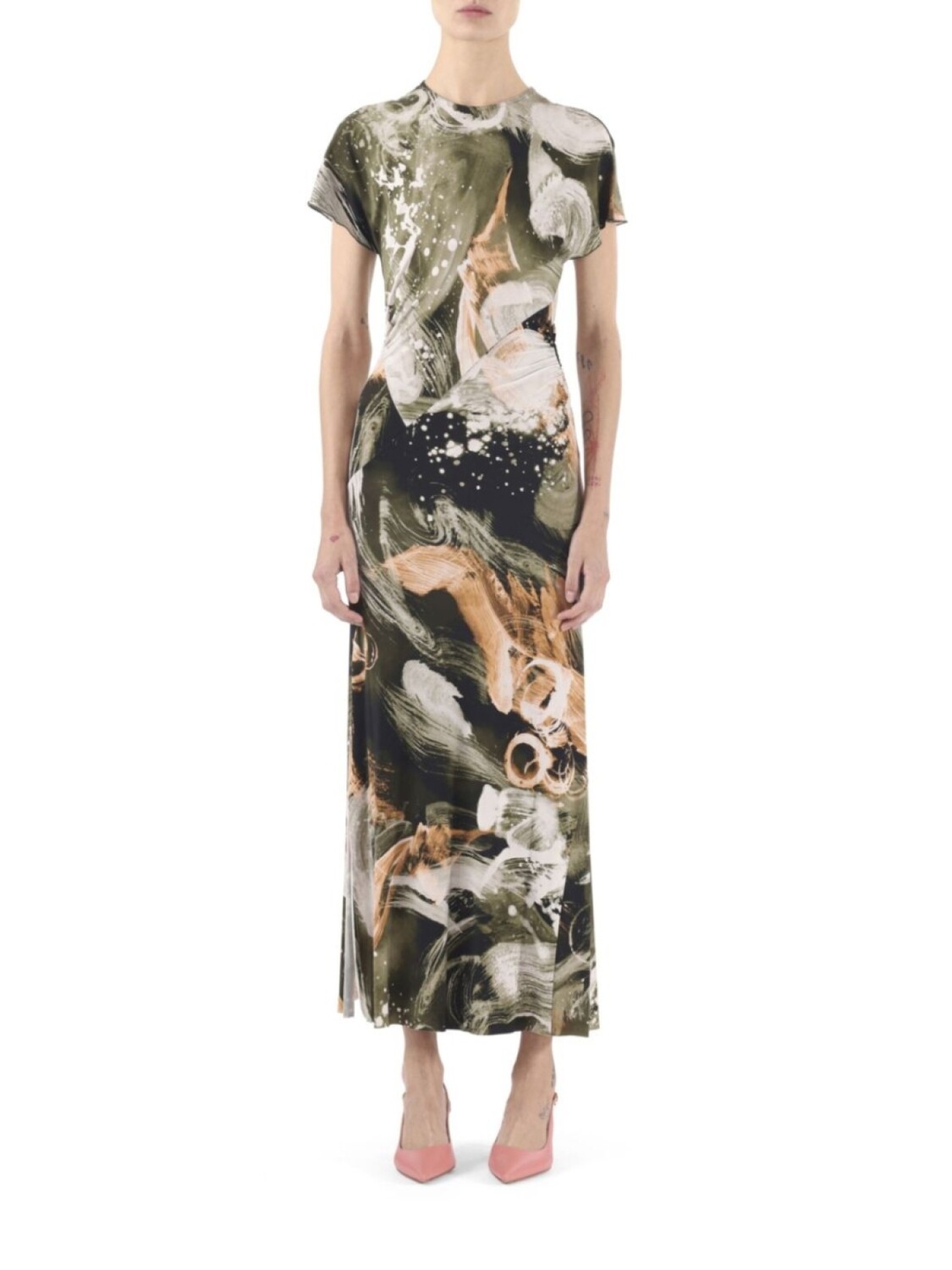 

Платье миди с абстрактным узором Jason Wu Collection, зеленый