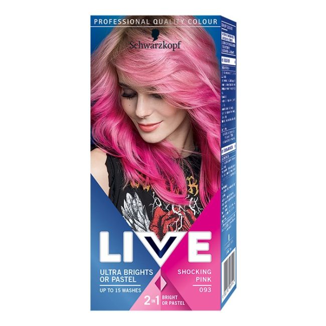 

Живая краска для волос Schwarzkopf, цвет 093 šokiruojanti rožinė