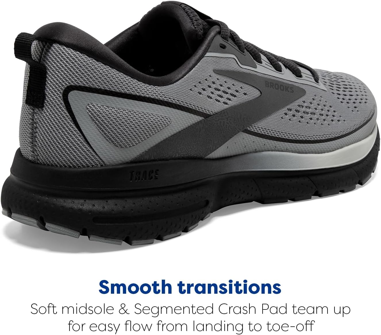 Мужские нейтральные беговые кроссовки Brooks Trace 3, черный/серый — фото 3