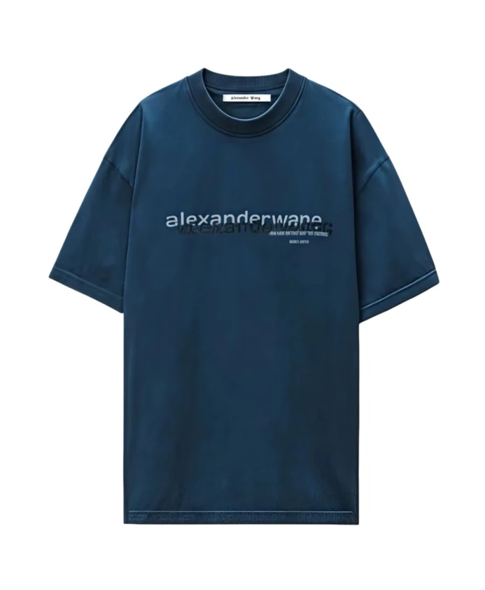 

Футболка с коротким рукавом в городском стиле Alexander Wang, синий