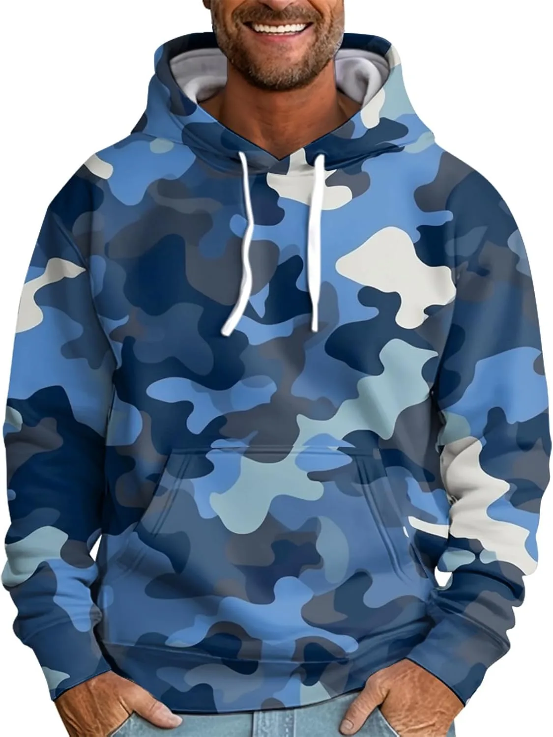 

Толстовка с капюшоном для мужчин, оверсайз, с карманами