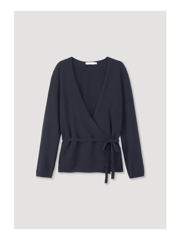 

Кардиган Hessnatur Strickjacke Regular aus weicher Schurwolle, синий