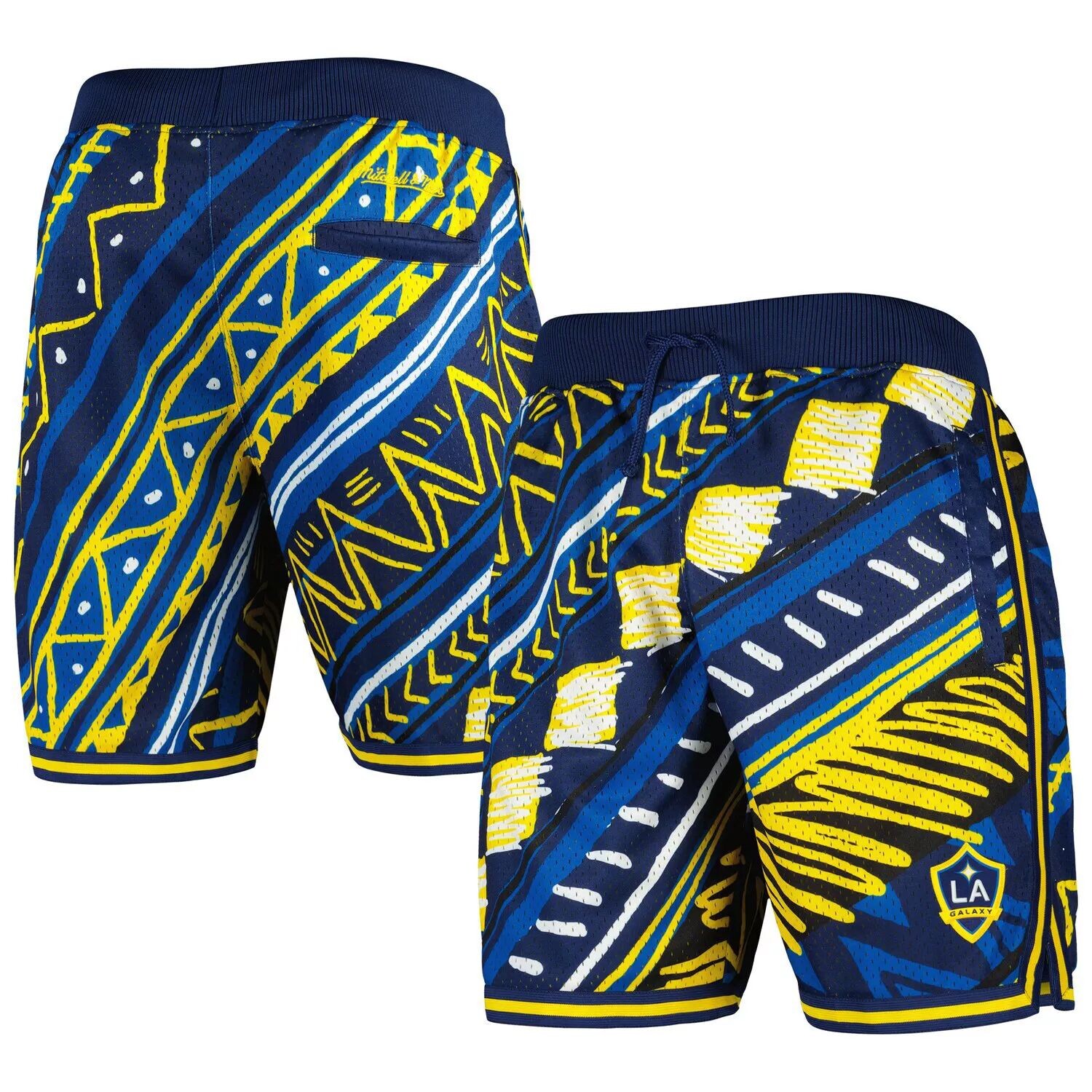 

Мужские модные шорты Mitchell & Ness LA Galaxy Tribal темно-синего цвета