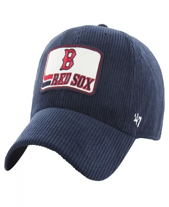 

47 брендовая мужская темно-синяя вельветовая регулируемая шапка Boston Red Sox Wax Pack из коллекции '47 Brand, синий