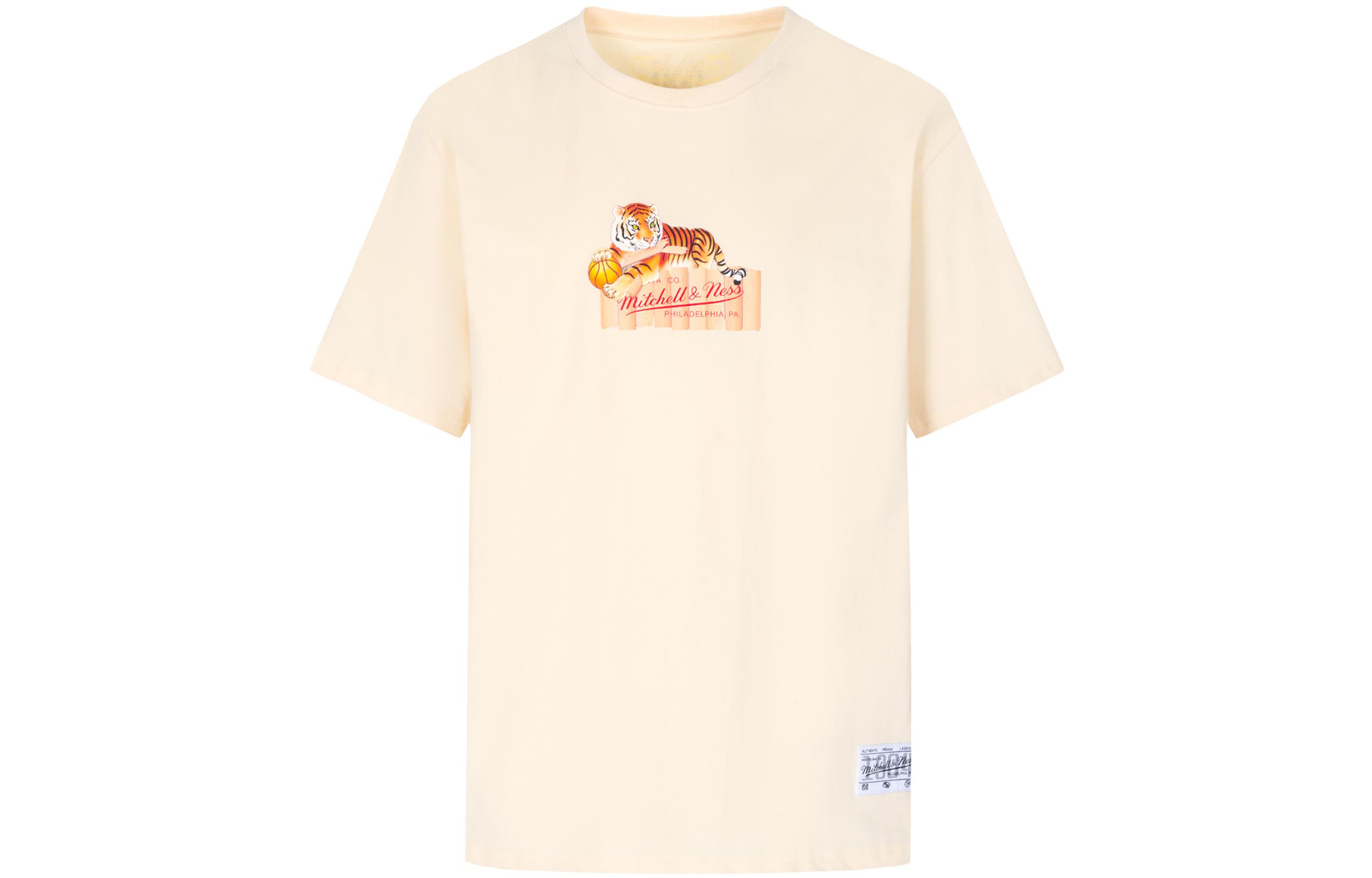 

Футболка унисекс бежевая Mitchell Ness
