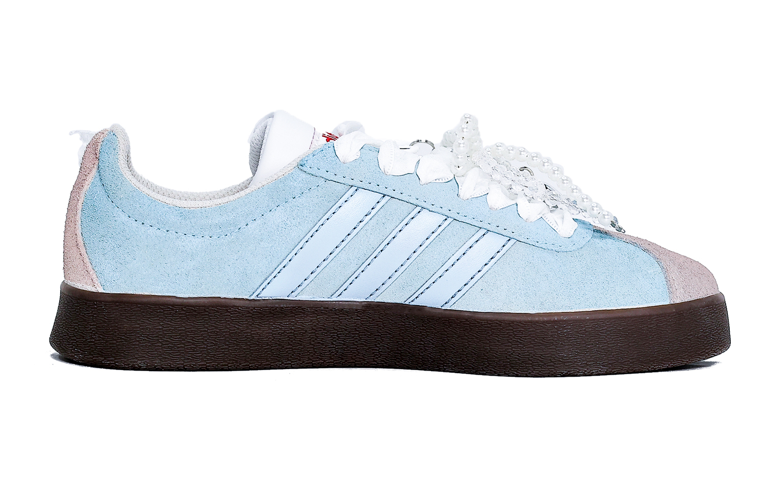 Adidas Vl Court Classic Cushioning, износостойкие низкие кроссовки для скейтбординга Unisex Blue — фото 3