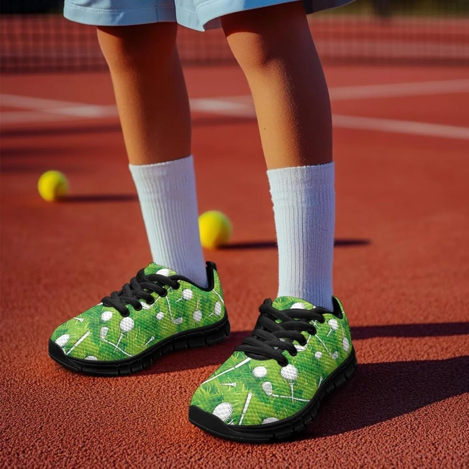 Кроссовки для мальчиков Pointodoor, цвет Balls-green Printed — фото 3