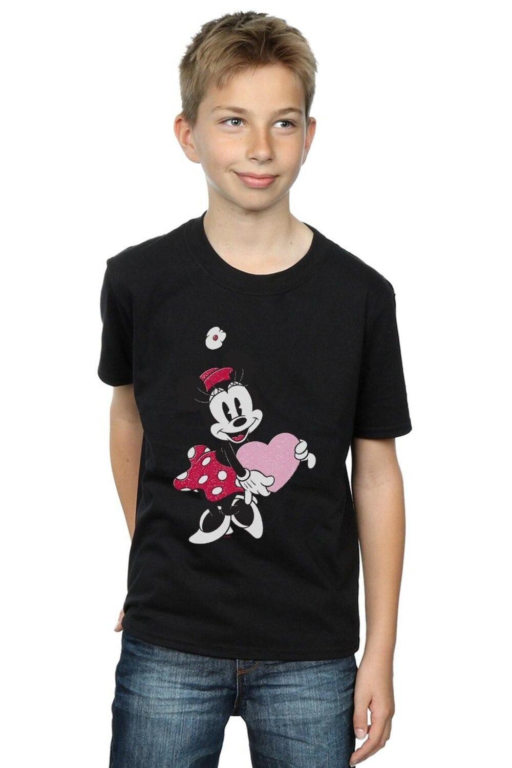

Футболка с сердечком Минни Маус Disney, черный