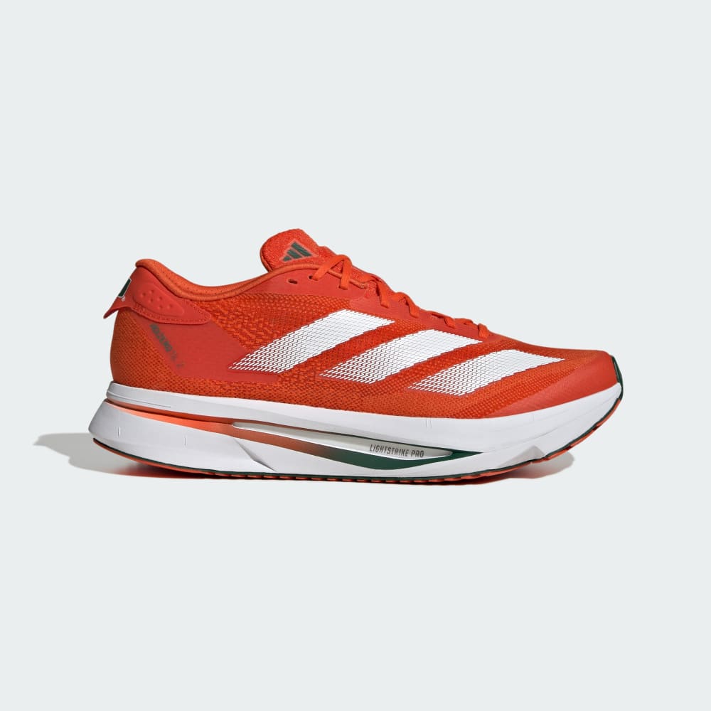 

Кроссовки Adidas Miami Adizero SL2 Running Shoes, цвет Collegiate Orange/Cloud White/Dark Green