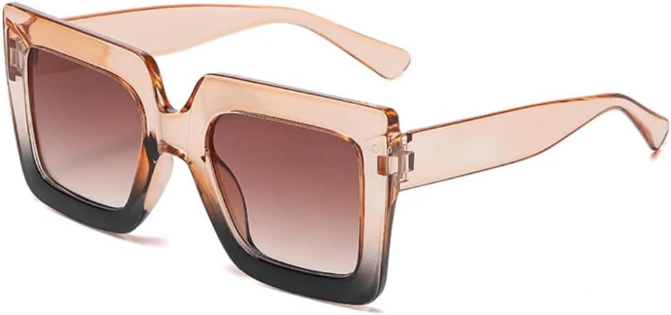 

Модные солнцезащитные очки для женщин, стильные, в крупной оправе, мужские, для отдыха на природе и пляже, солнцезащитные очки с защитой от УФ-излучения UV400 VVTWSSW, Tea Black