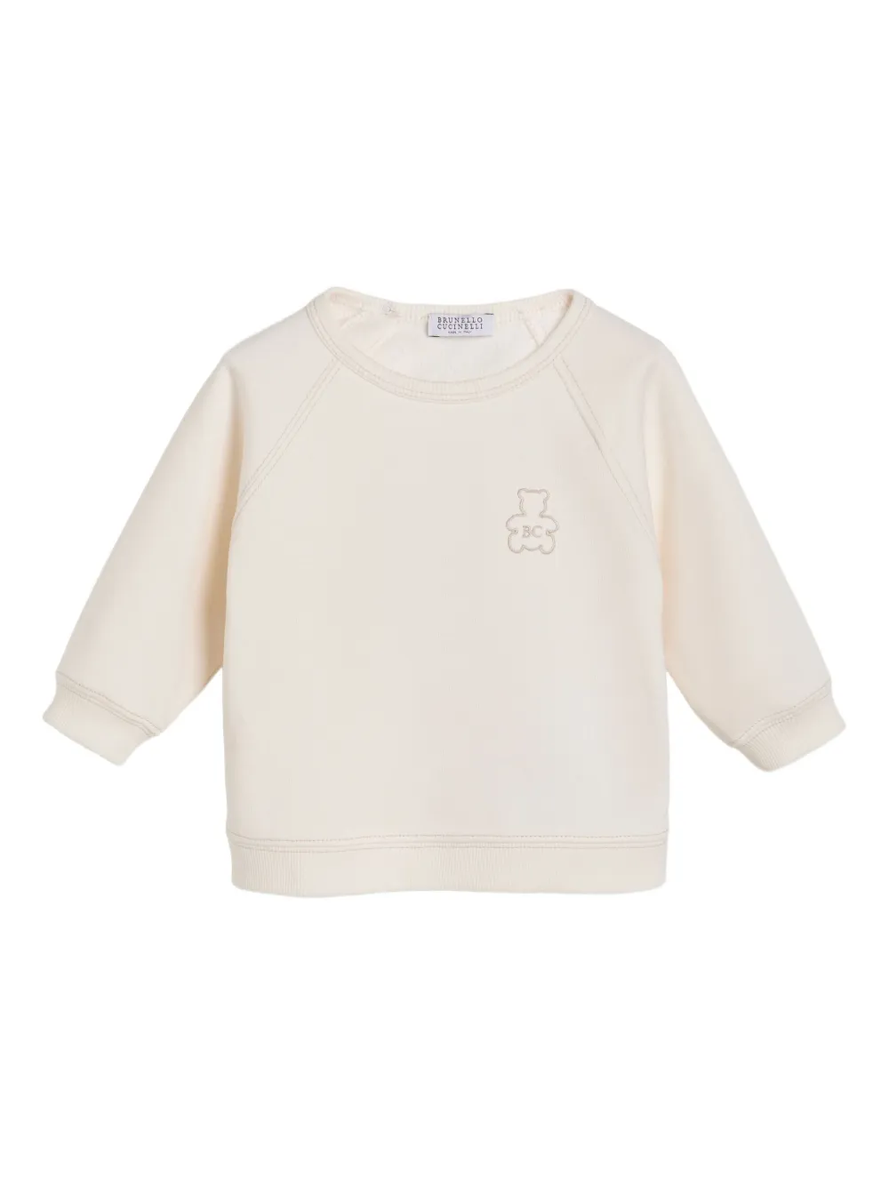 

Толстовка Baby Bernie Brunello Cucinelli Kids, белый