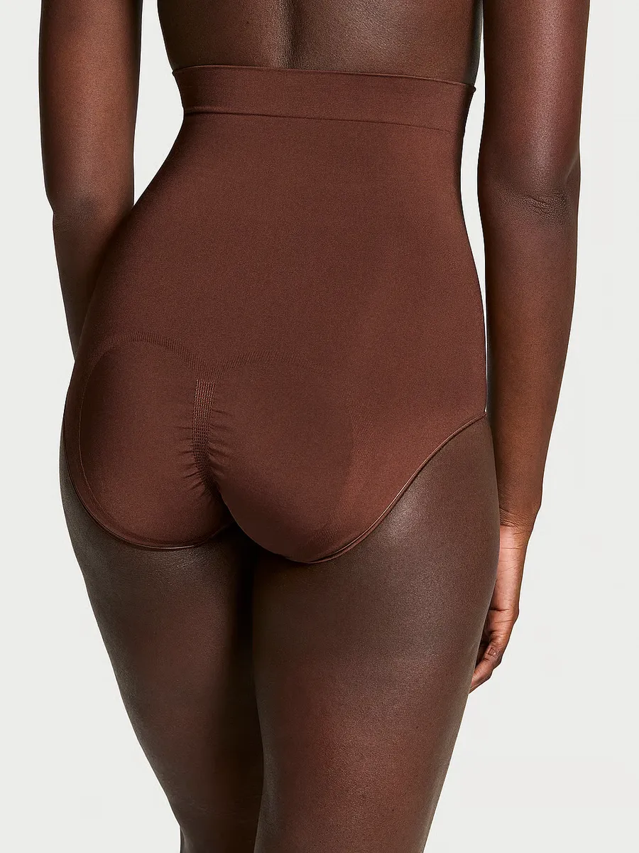 Трусики с высокой талией SeamlessShaping Victoria'S Secret, цвет Ganache — фото 2
