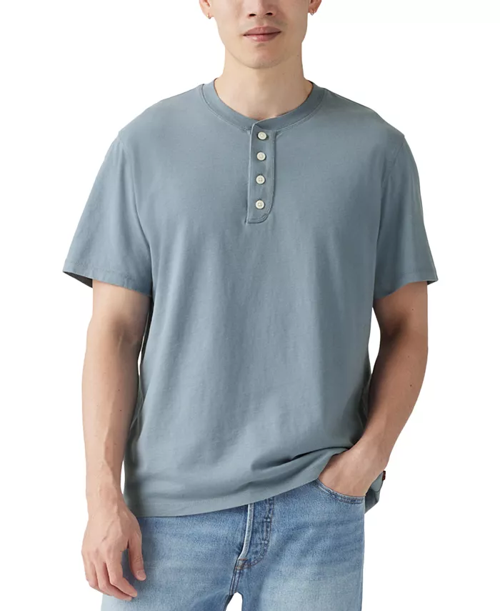 

Levi's Мужская Классическая Футболка Henley, синий