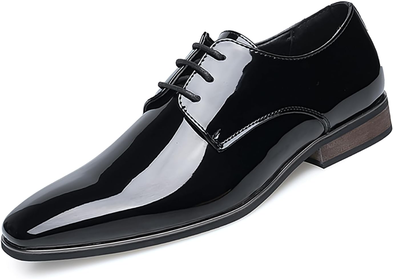 

Мужские оксфорды с квадратным носком, дерби, классические удобные туфли на шнуровке для деловых, официальных мероприятий, свадеб, вечеринок и смокинга Synthesis, черный