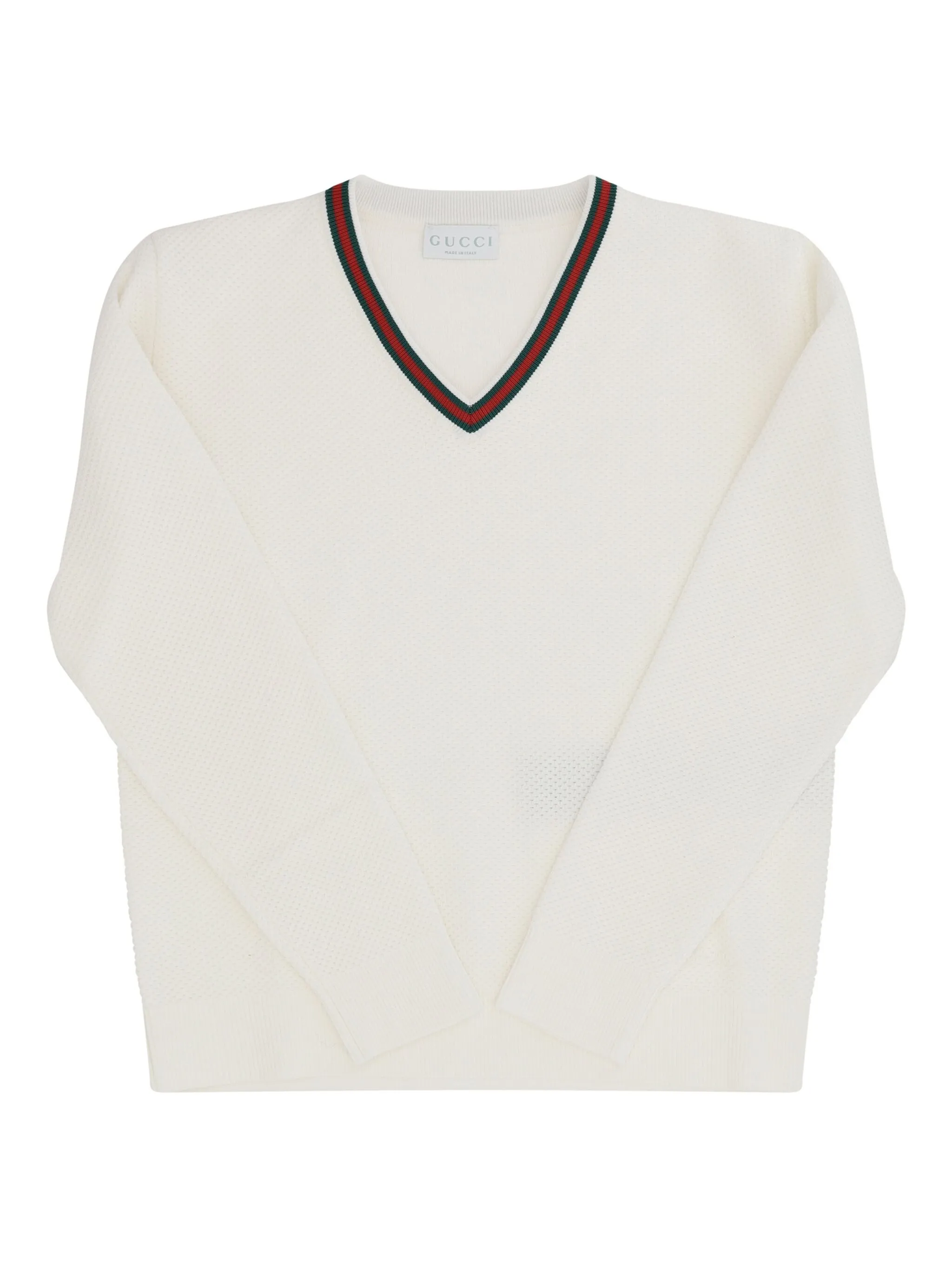 

Джемпер с V-образным вырезом Gucci Kids, белый