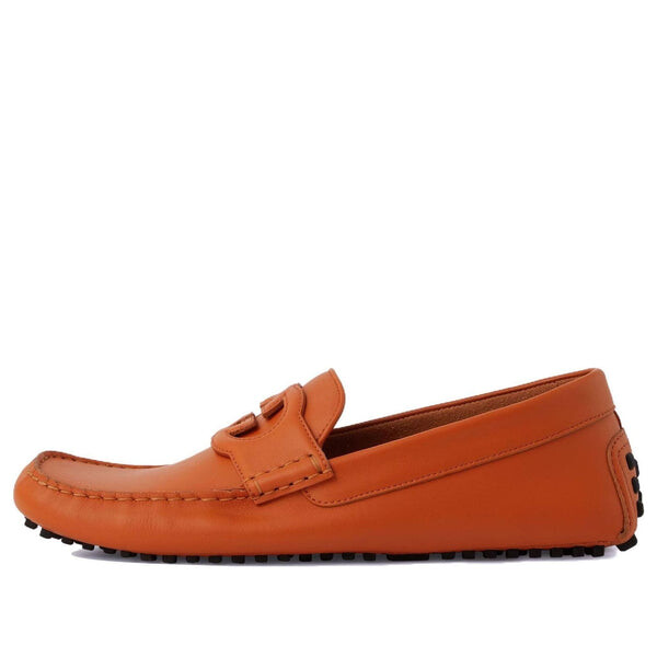 

Кроссовки interlocking g leather flats 'orange' Gucci, оранжевый