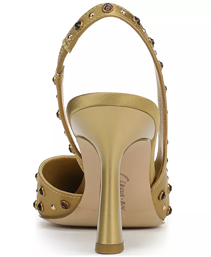 Женские туфли-лодочки Tallie со стразами и острым носком, асимметричные Circus NY by Sam Edelman, золотой — фото 3