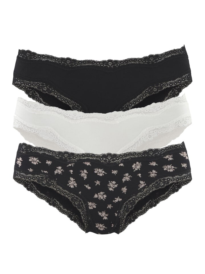 

Трусы Vivance, цвет schwarz bedruckt, weißt uni, schwarz uni