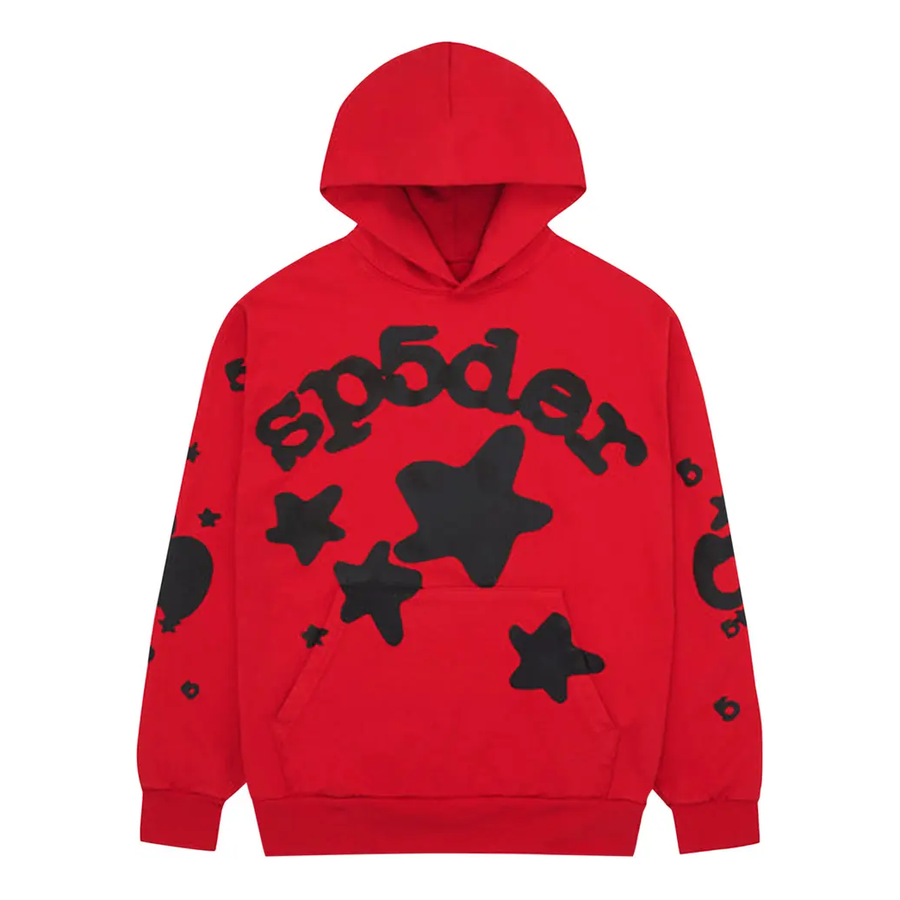 

Худи Sp5der Beluga Hoodie 'Red Black', красный