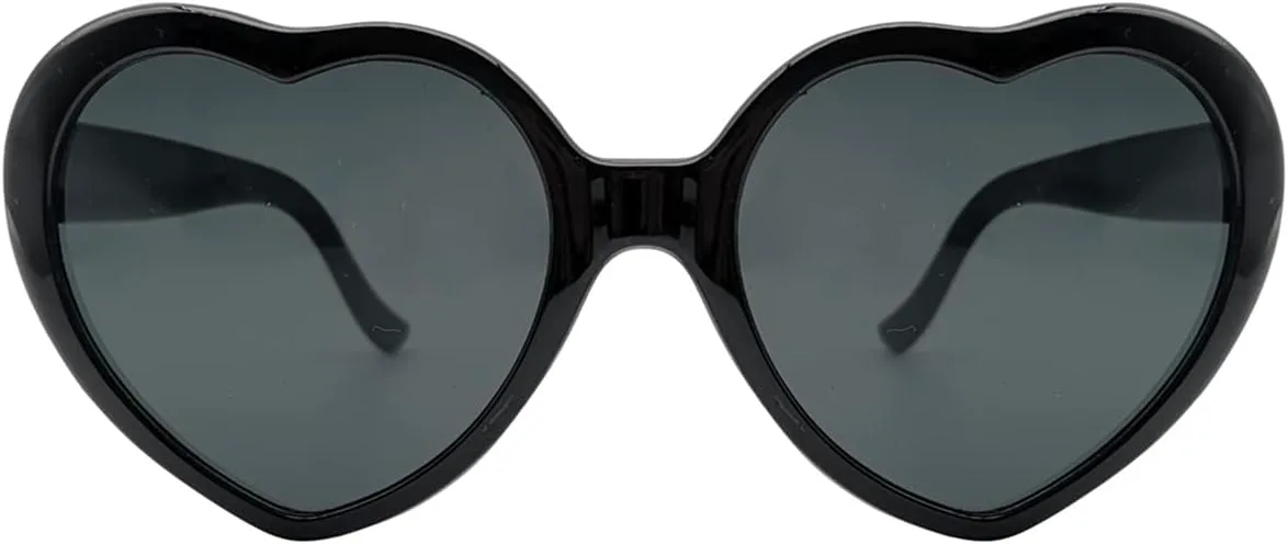 

Солнцезащитные очки в форме сердца для женщин, модные очки в форме сердца, милые ретро-солнцезащитные очки, вечеринка в стиле Тейлора Купидона MIDEJACY, Black