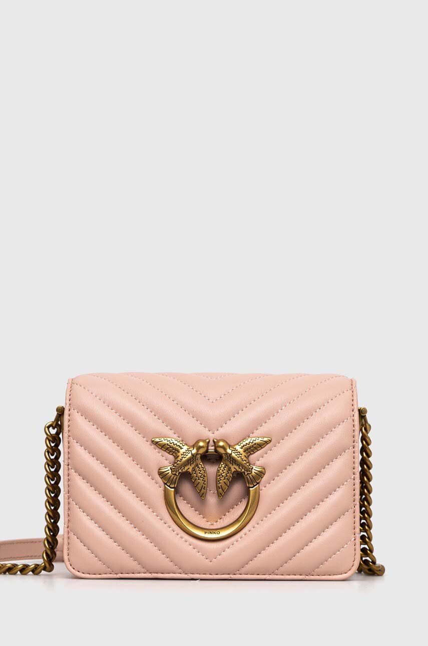 

Кожаная сумочка Pinko, розовый