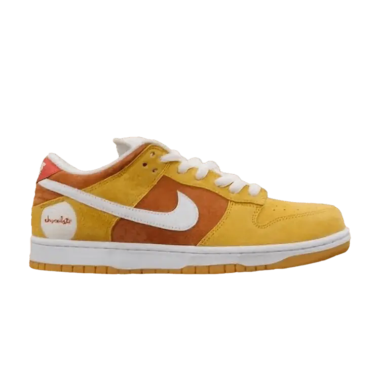 

Кроссовки Nike Chocolate Skateboards x Dunk Low SB Sun, желтый