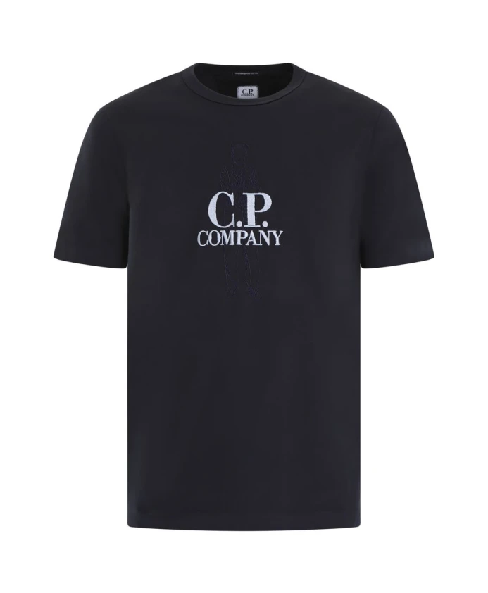 

Синяя матросская рубашка с перекрученными рукавами C.P. Company, синий