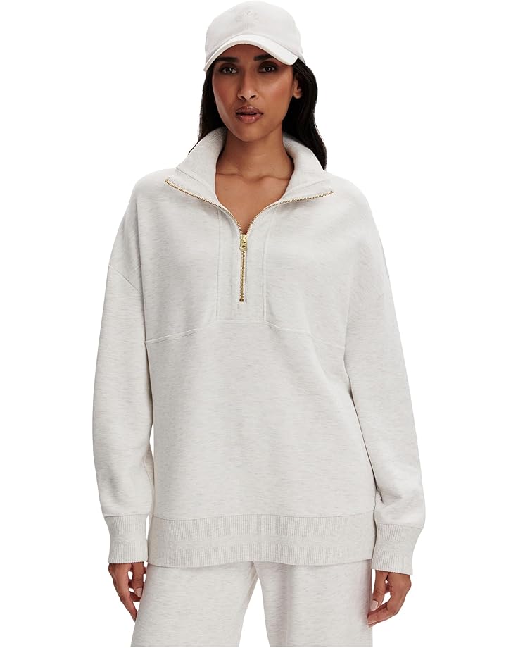 

Женский худи Varley Molly 1/2 Zip Longline Sweat, Ivory Marl, Бежевый, Женский худи Varley Molly 1/2 Zip Longline Sweat, Ivory Marl