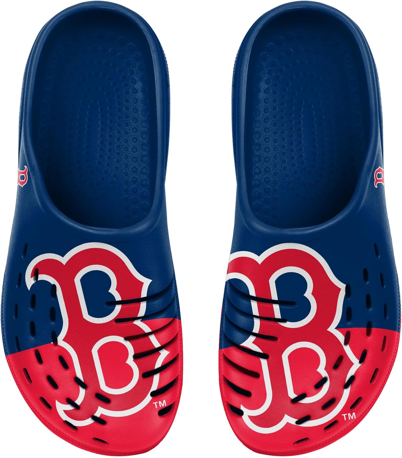 Мужские сабо FOCO MLB с крупным логотипом и цветными блоками, Boston Red Sox — фото 2
